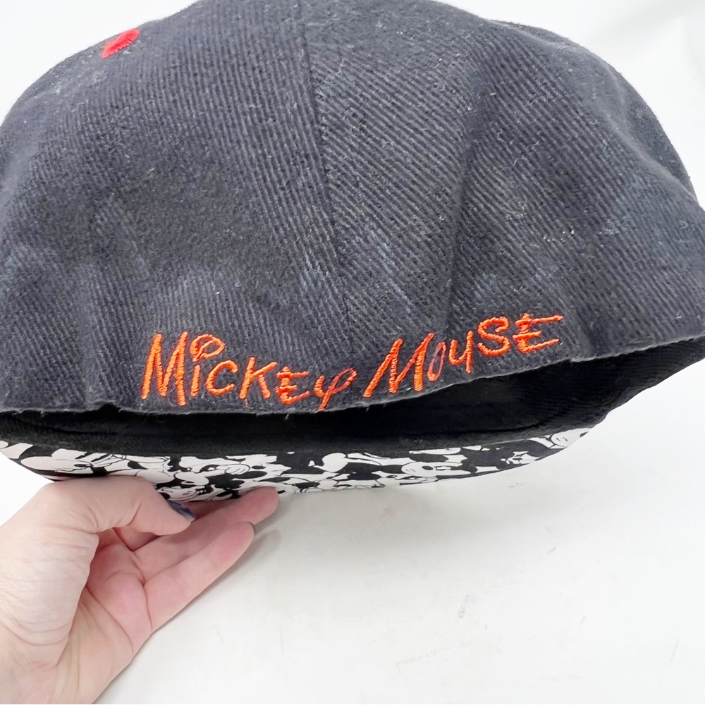 Official Disney Parks Angry Mickey Youth Fitted Ball Cap Black Red White - Picture 4 of 6